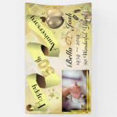 50周年記念結婚バナー（写真あり） 横断幕 (縦)