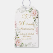 50周年記念結婚バラハートギフトラベル ギフトタグ (正面)