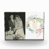 50周年記念結婚バラフローラ フォトブロック (正面)