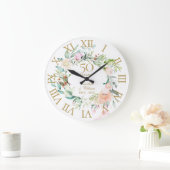 50周年記念結婚バラフローラ ラージ壁時計 (ホーム)