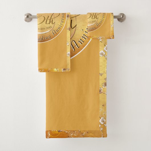 50周年記念結婚バラ宝石 バスタオルセット (インサイチュ)