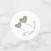 50周年記念結婚バルーン コンフェッティ (スモール正面)