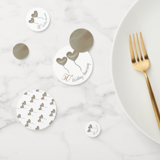 50周年記念結婚バルーン コンフェッティ (グループ)