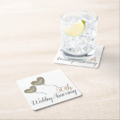 50周年記念結婚バルーン スクエアペーパーコースター (インサイチュ)