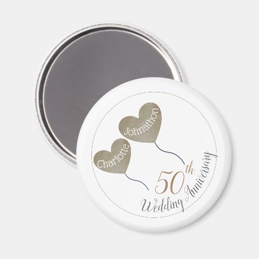 50周年記念結婚バルーン マグネット (正面/裏面)