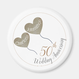 50周年記念結婚バルーン マグネット