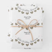 50周年記念結婚バント ラッピングペーパーシート (インサイチュ)