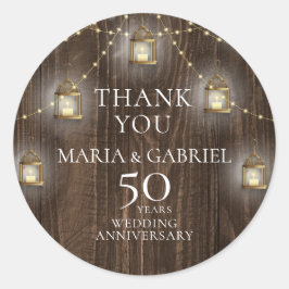 50周年記念結婚パーティーありがとう ラウンドシール