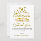 50周年記念結婚パーティー サンキューカード (正面)