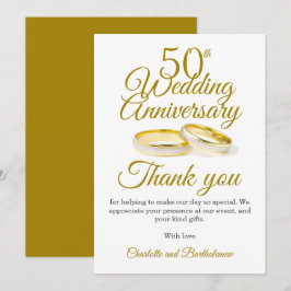 50周年記念結婚パーティー サンキューカード