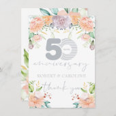 50周年記念結婚フローラありがとう サンキューカード (正面/裏面)