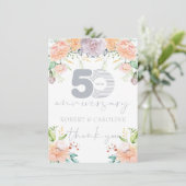 50周年記念結婚フローラありがとう サンキューカード (スタンド正面)