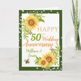 50周年記念結婚フローラひまわり カード