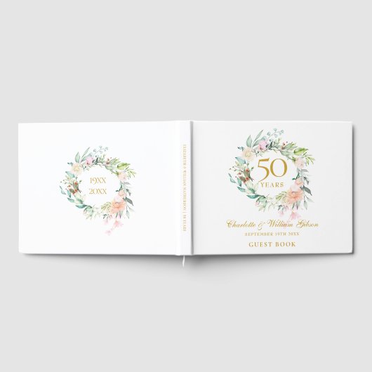 50周年記念結婚フローラガーランド ゲストブック (全面)