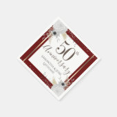 50周年記念結婚フローラナプキン スタンダードカクテルナプキン (角)