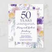 50周年記念結婚フローラ招待状 (正面)