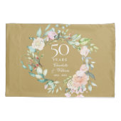 50周年記念結婚フローラ金ゴールド 枕カバー (裏面)