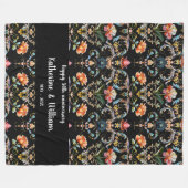 50周年記念結婚フローラ フリースブランケット (正面(横))