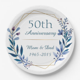 50周年記念結婚フローラ ペーパープレート