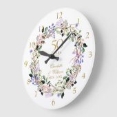 50周年記念結婚フローラ ラージ壁時計 (傾斜)