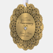 50周年記念結婚ブラックマンダラ金ゴールド オーナメントカード (左)
