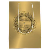 50周年記念結婚ブラックマンダラ金ゴールド ミディアムペーパーバッグ (裏面)