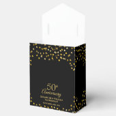 50周年記念結婚ブラック&金ゴールドハート フェイバーボックス (オープン)