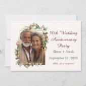 50周年記念結婚ボホフローラアーチ写真 セーブザデート (正面)