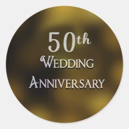 50周年記念結婚ラウンドステッカー ラウンドシール