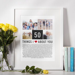 50周年記念結婚事私が愛するリスト写真 ポスター