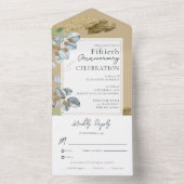 50周年記念結婚全1回招待状 オールインワン招待状 (内側)