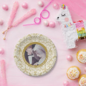 50周年記念結婚写真とレース ペーパープレート (パーティー)