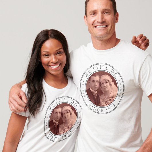 50周年記念結婚写真を撮り続けカスタムる Tシャツ