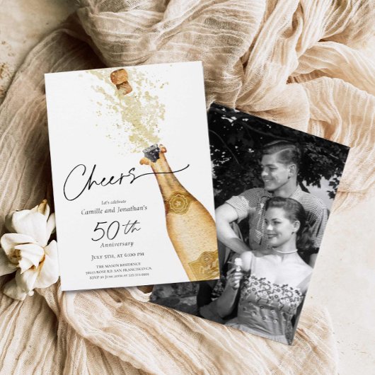 50周年記念結婚写真招待状 招待状