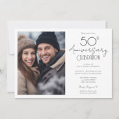 50周年記念結婚写真独身の 招待状 (正面)