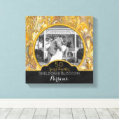 50周年記念結婚写真金ゴールド50年 キャンバスプリント (インサイチュ (ウッドフロア))