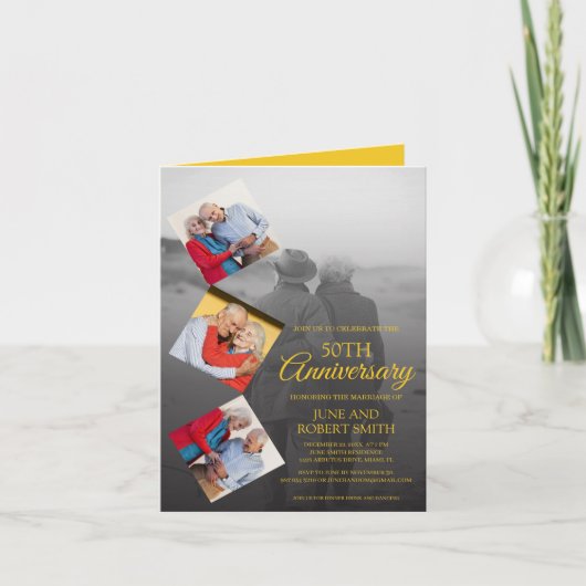 50周年記念結婚写真5 招待状 (正面)
