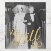 50周年記念結婚写真 – まだ残っている ワインラベル (シングルラベル)