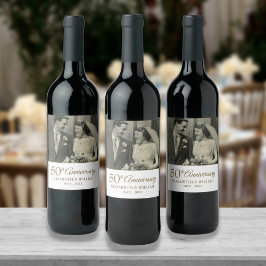 50周年記念結婚写真 ワインラベル