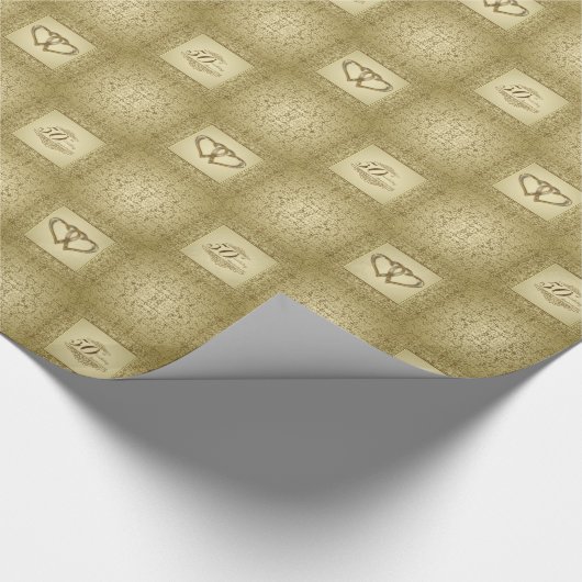 50周年記念結婚包装紙 ラッピングペーパー (角)