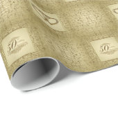 50周年記念結婚包装紙 ラッピングペーパー (ロールコーナー)