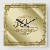 50周年記念結婚壁時計 スクエア壁時計 (正面)