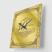 50周年記念結婚壁時計 スクエア壁時計 (傾斜)