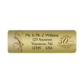 50周年記念結婚差出人住所ラベル ラベル (正面)