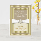 50周年記念結婚式のグリーティングカード カード (黄色い花)
