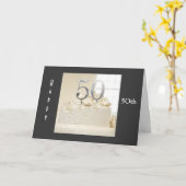 50周年記念結婚式のメッセージ カード (黄色い花)