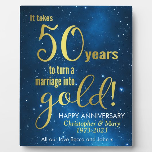 50周年記念結婚式 フォトプラーク (正面)