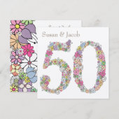 50周年記念結婚式　特別な招待状 招待状 (正面/裏面)