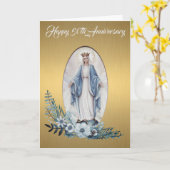 50周年記念結婚式 | 聖母マリア | ゴールド カード (黄色い花)