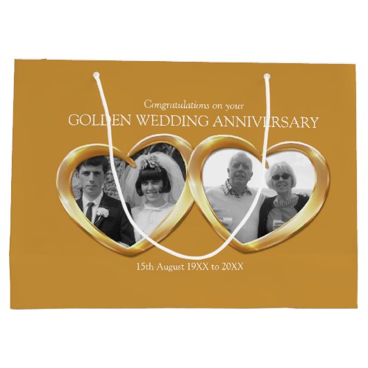 50周年記念結婚抱き枕 ラージペーパーバッグ (裏面)